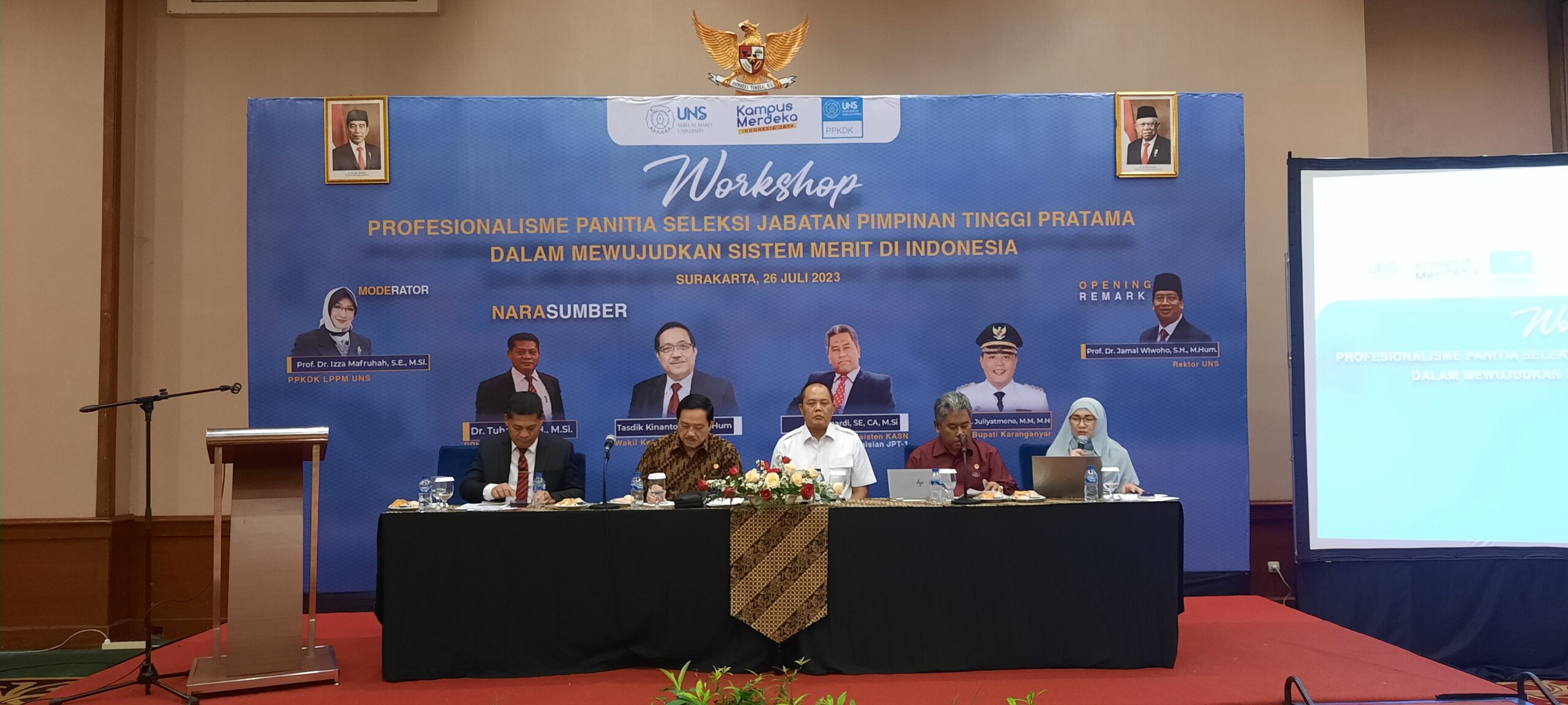 PPKDK LPPM UNS Gelar Workshop Profesionalisme Panitia Seleksi Jabatan Pimpinan Tinggi Pratama dalam Mewujudkan Sistem Merit di Indonesia